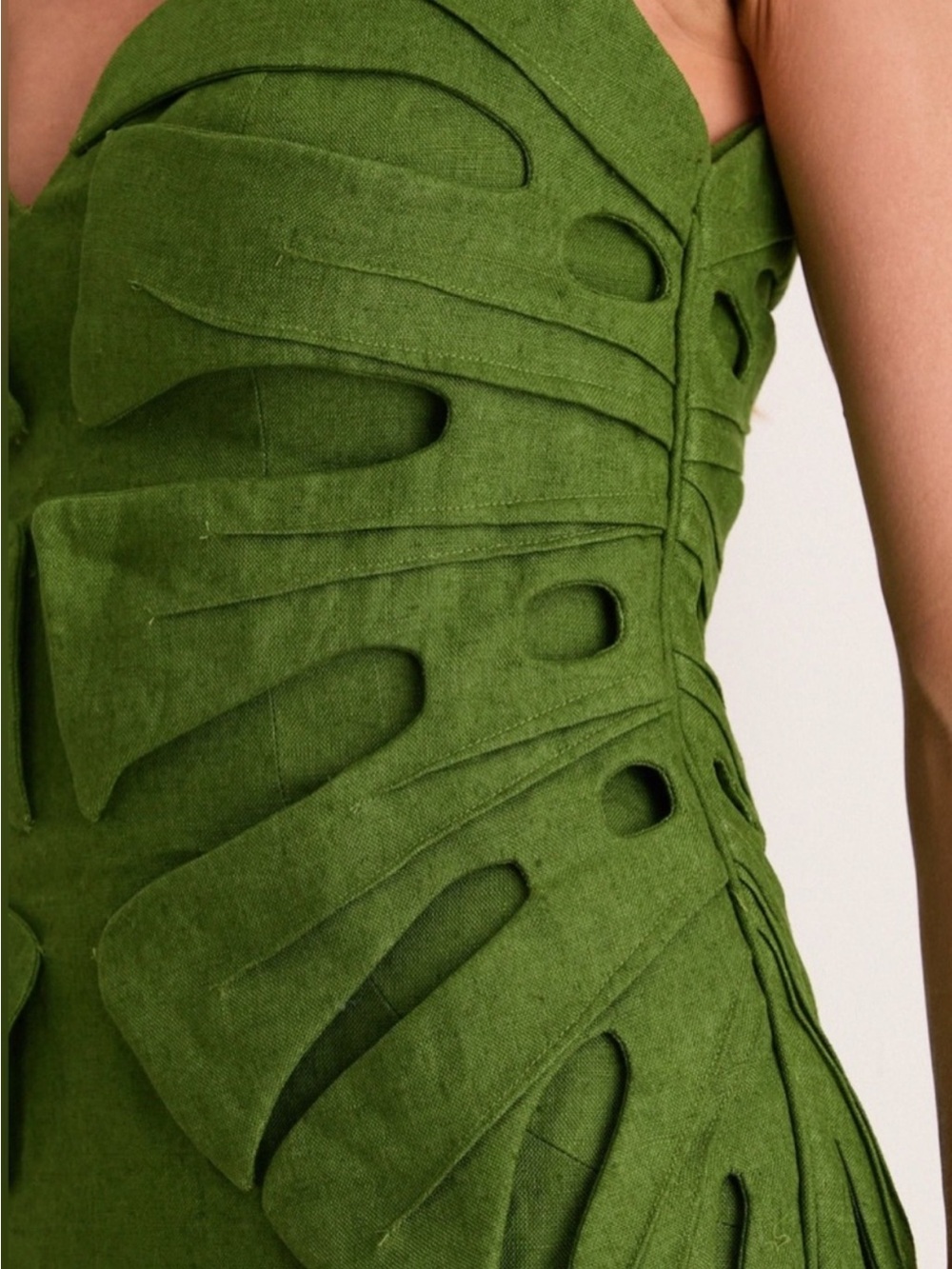 FARM Rio Green Strapless Sculpted Bodice Maxi Dress - Picture 3 of 3